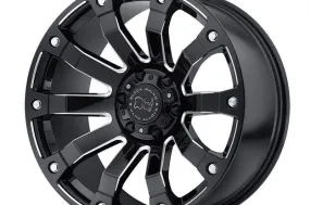 Llanta de aleación Gloss Black Milled Selkirk Black Rhino 9.0x17 ET-12 78,1 5x127