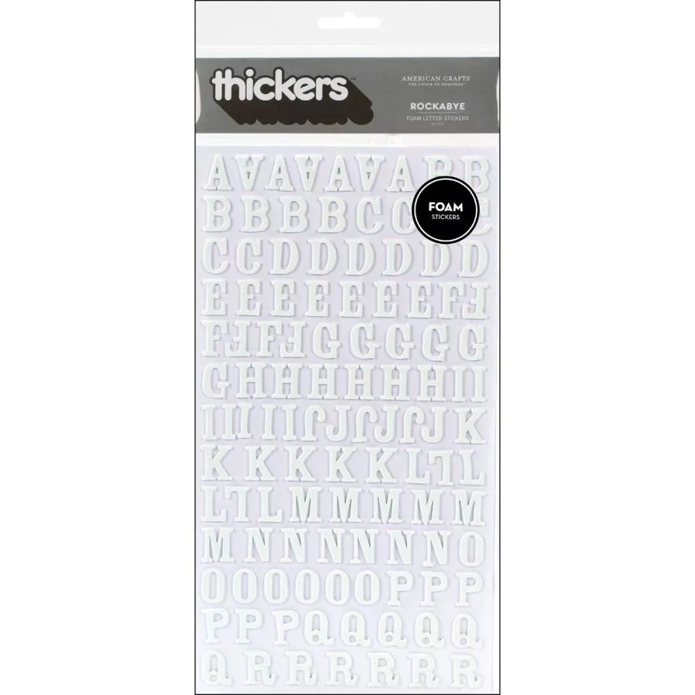 Thickers abecedario Rockabye White de Foam